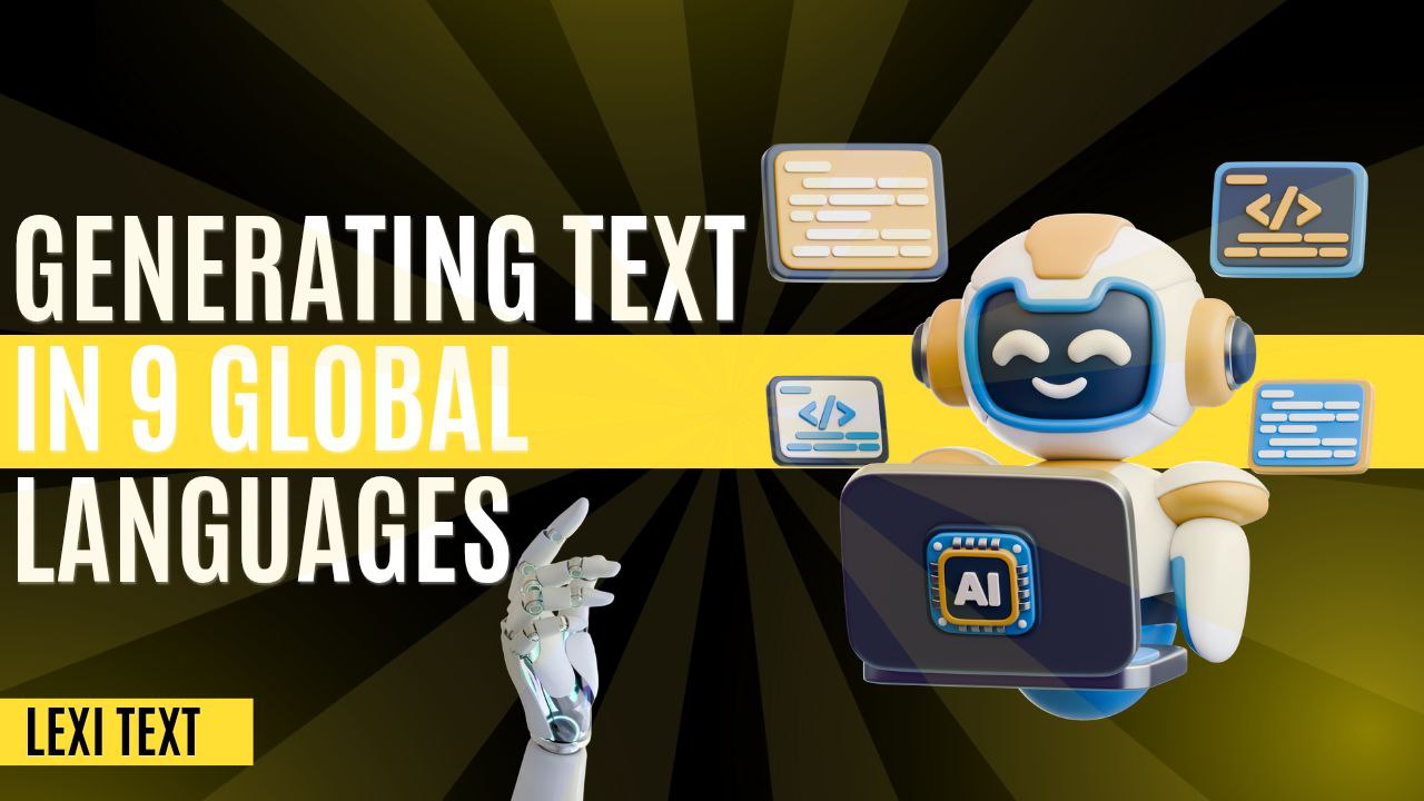 Generating Text In 9 Different Languages Of The World